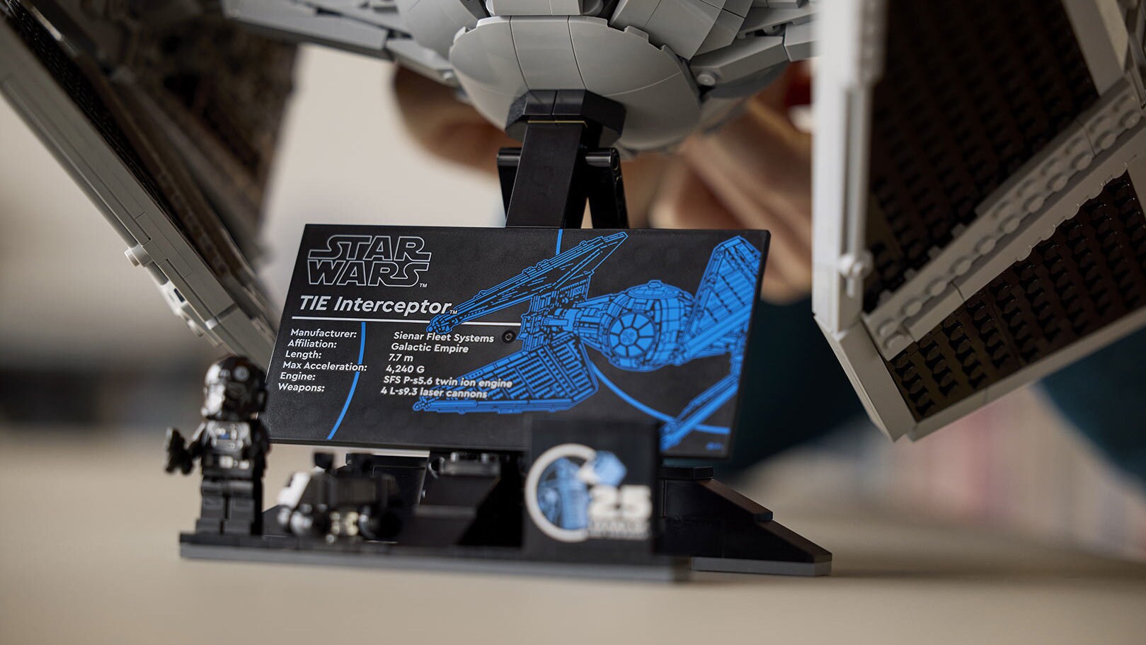 The LEGO Star Wars TIE Interceptor building set, available May 1