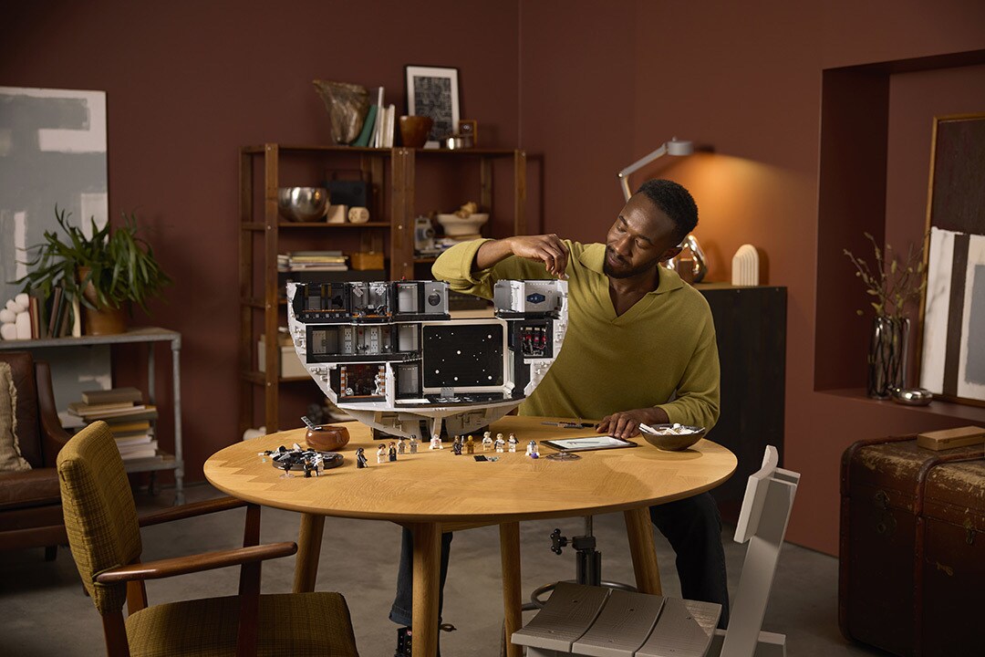 The building of the bottom half of the LEGO Star Wars Death Star - Ultimate Collector Series building set.