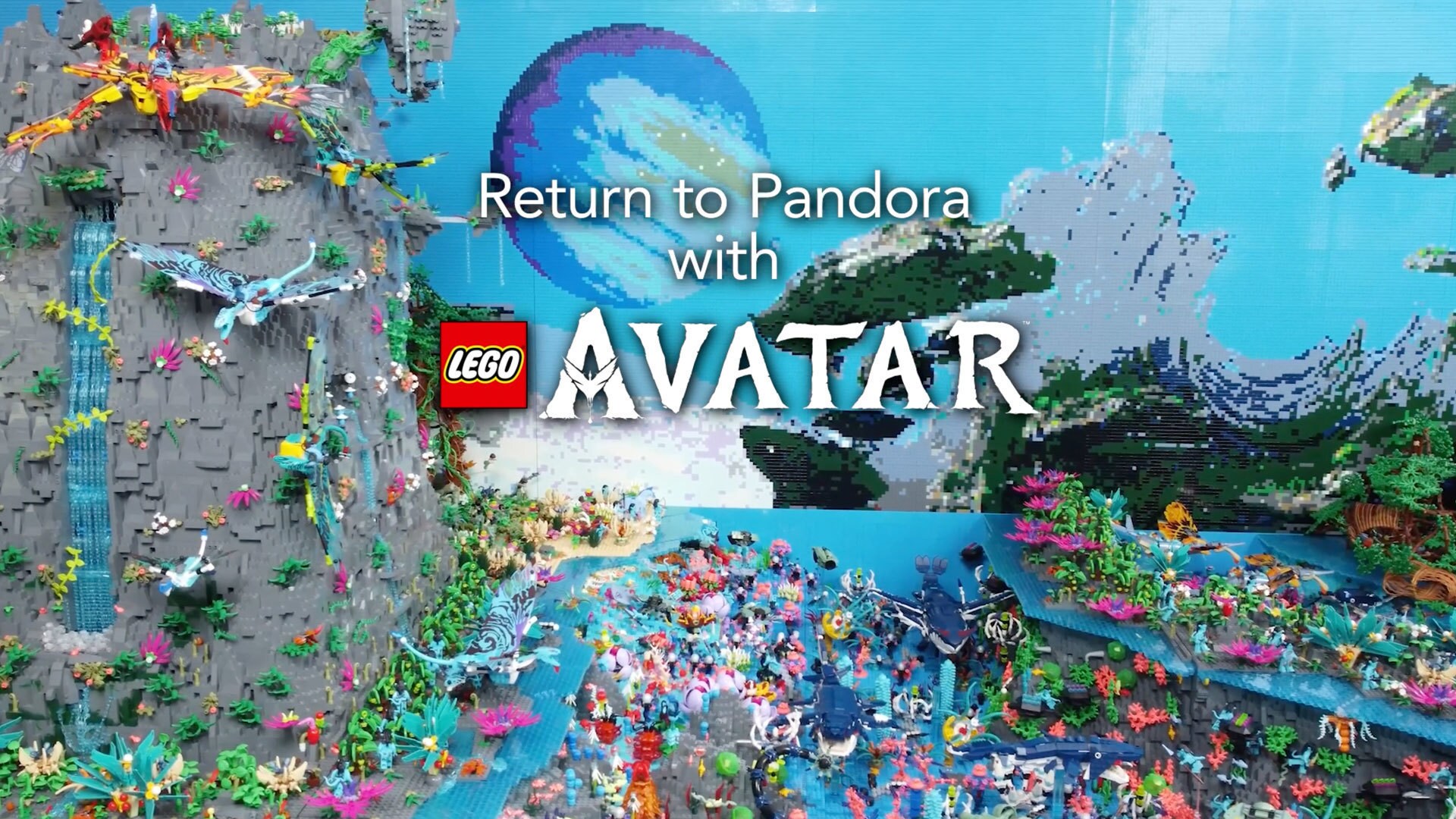 Image of a large LEGO diorama of Pandora.