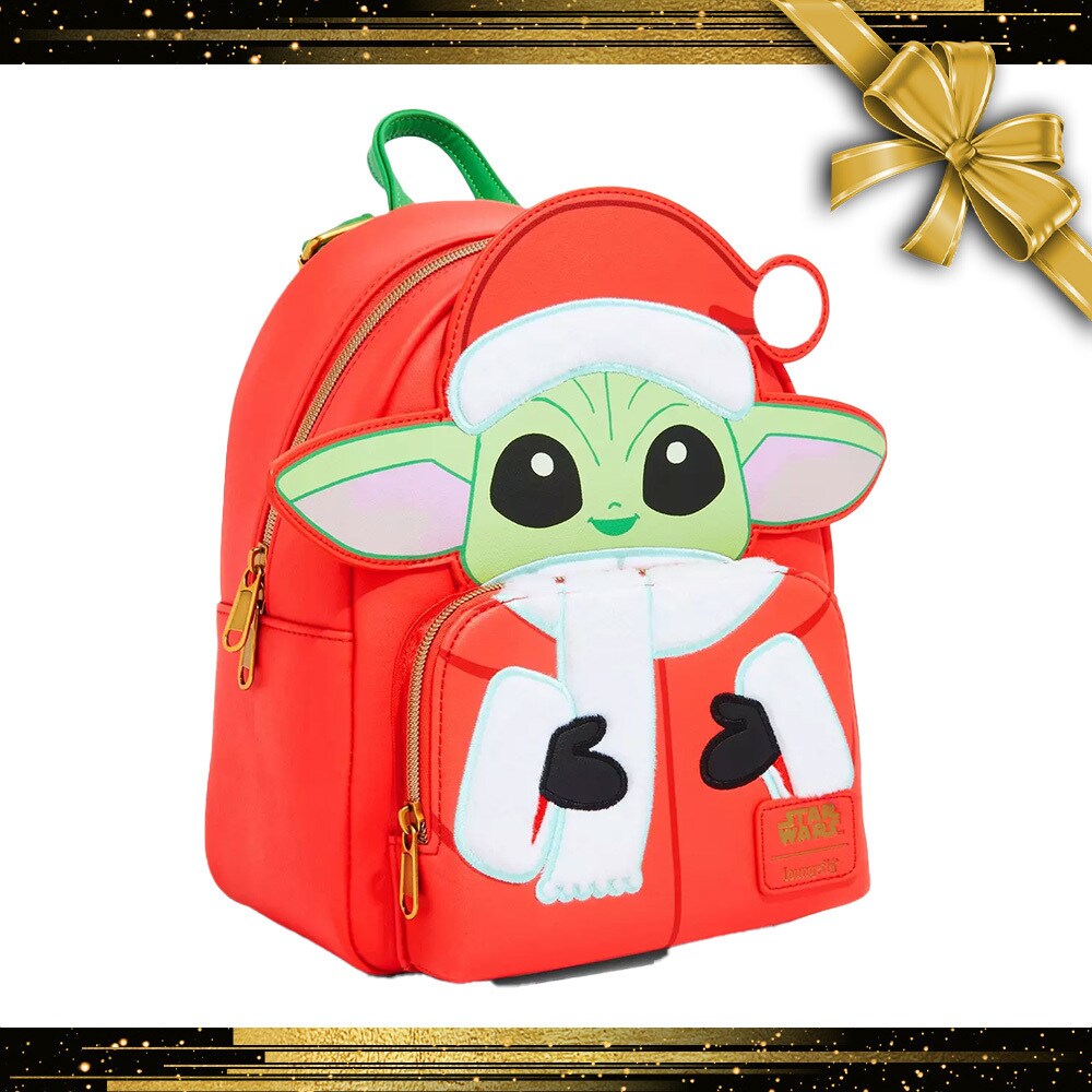 Grogu Santa Inspired Mini Loungefly Backpack - Hot Topic