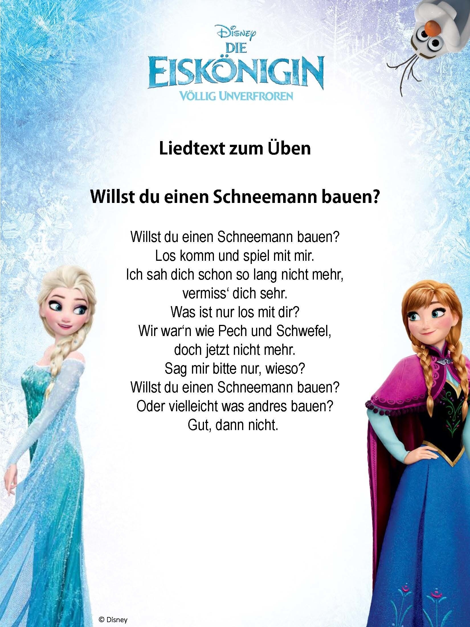 Willst Du Einen Schneemann Bauen Willst Du Einen Schneemann Bauen