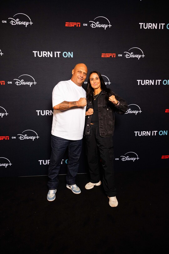 Linn Sandström & Guest at the ESPN On Disney+ launch event in Sydney, Australia.
