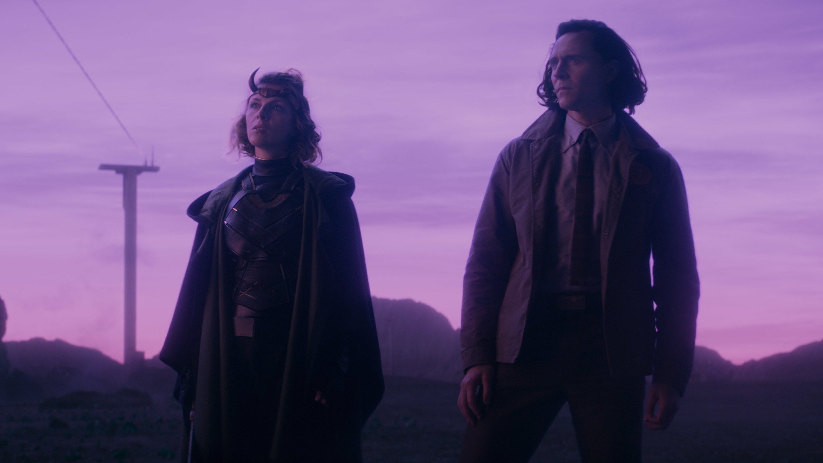 (L-R): Sophia Di Martino and Loki (Tom Hiddleston) in Marvel Studios' LOKI, exclusively on Disney+. Photo courtesy of Marvel Studios. ©Marvel Studios 2021. All Rights Reserved.