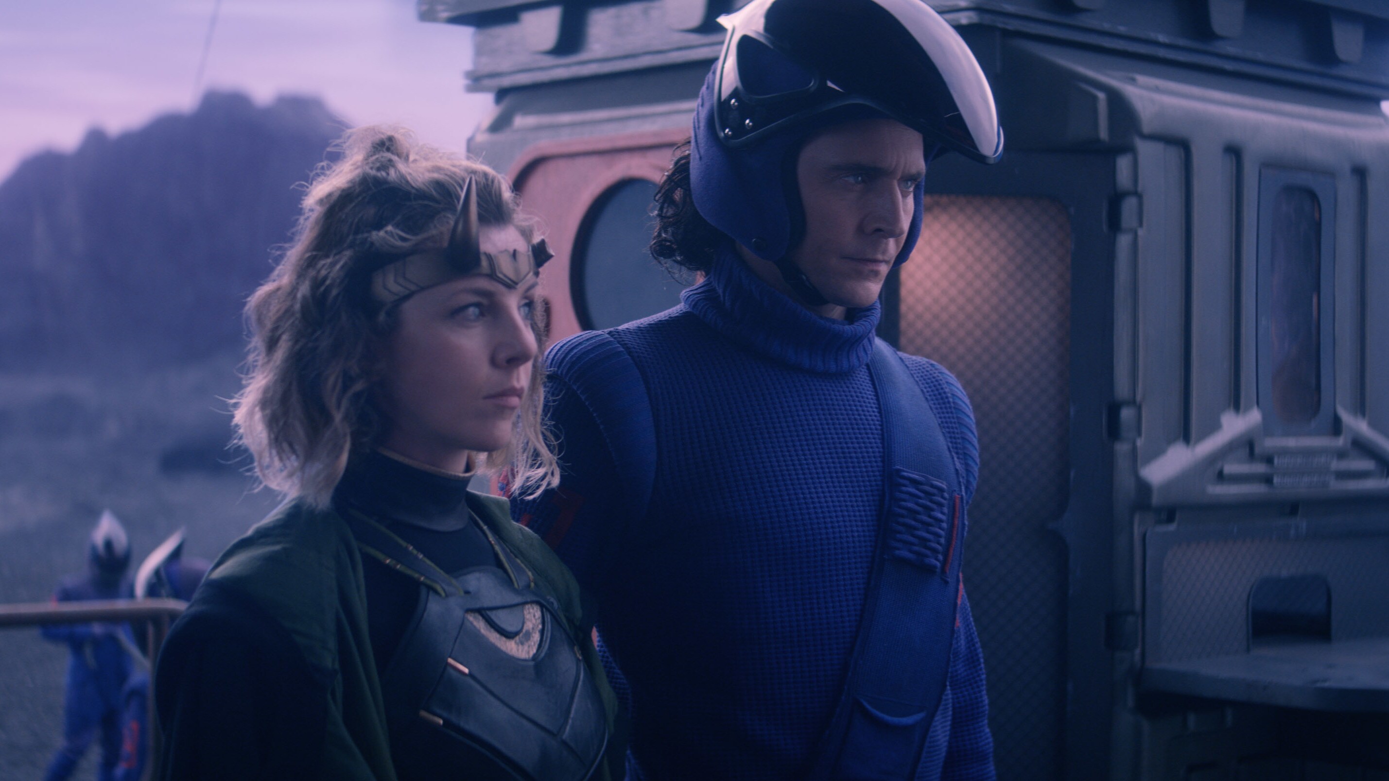 (L-R): Sophia Di Martino and Loki (Tom Hiddleston) in Marvel Studios' LOKI, exclusively on Disney+. Photo courtesy of Marvel Studios. ©Marvel Studios 2021. All Rights Reserved.