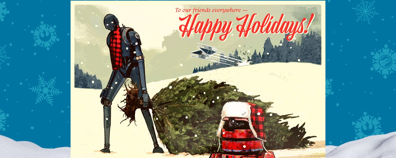 From Santa Yoda to Rocket Sleds: Lucasfilm's Star Wars Holiday Cards Through the Years