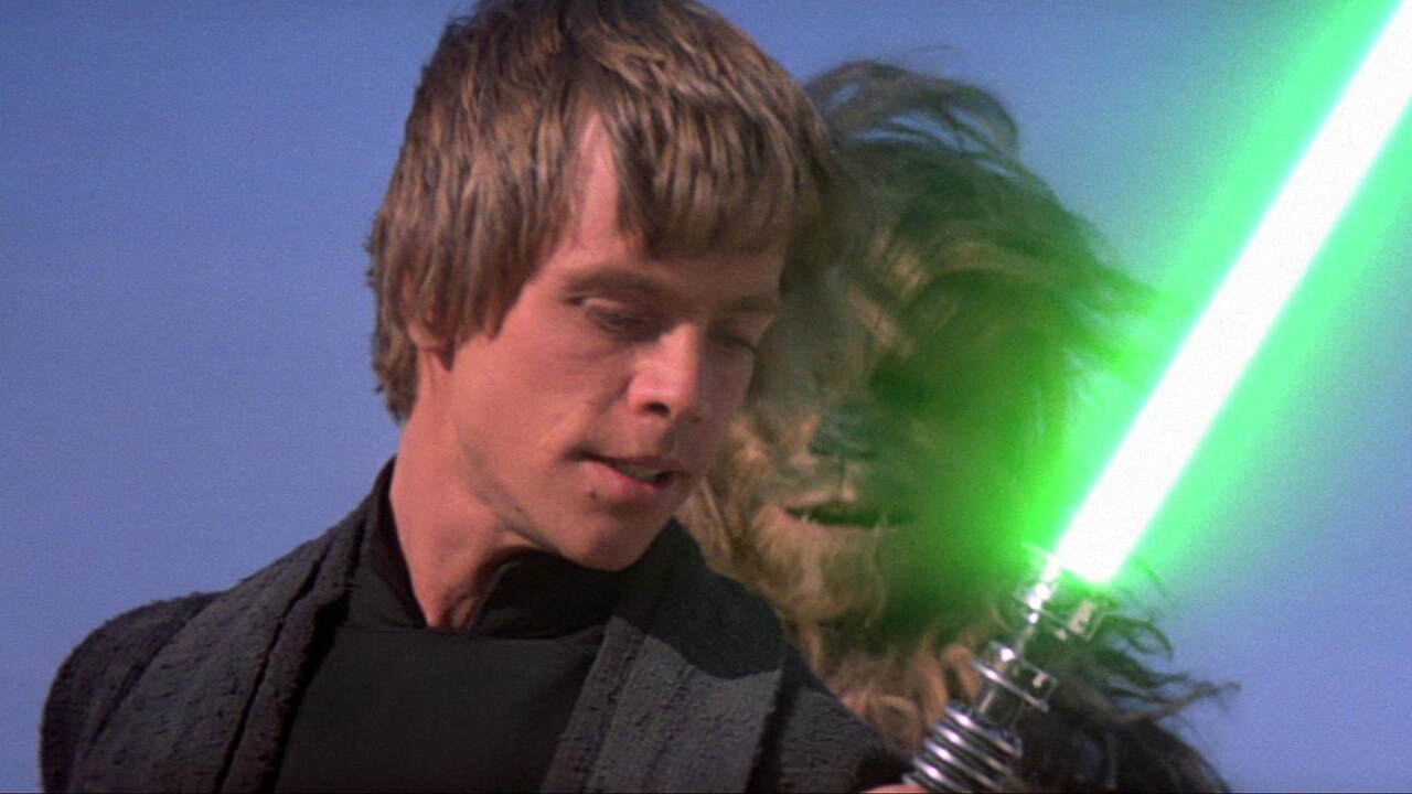 Luke skywalker cheap with lightsaber