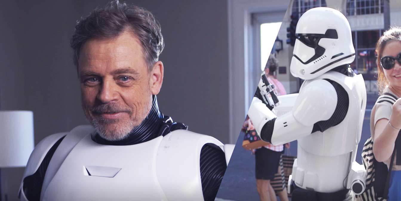 Mark Hamill prova ser alto o bastante para ser Stormtrooper - PlayReplay