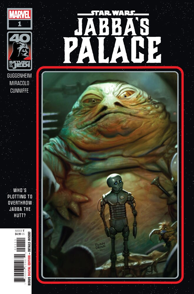 Eightyem and Jabba the Hutt on the cover of Star Wars: Jabba's Palace #1.