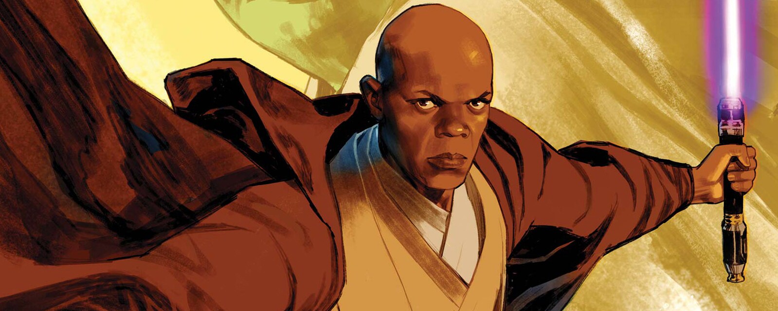 Marvel’s Mace Windu #1 variant cover featuring Mace with lightsaber