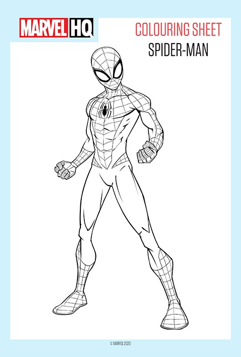 Spiderman colouring sheet