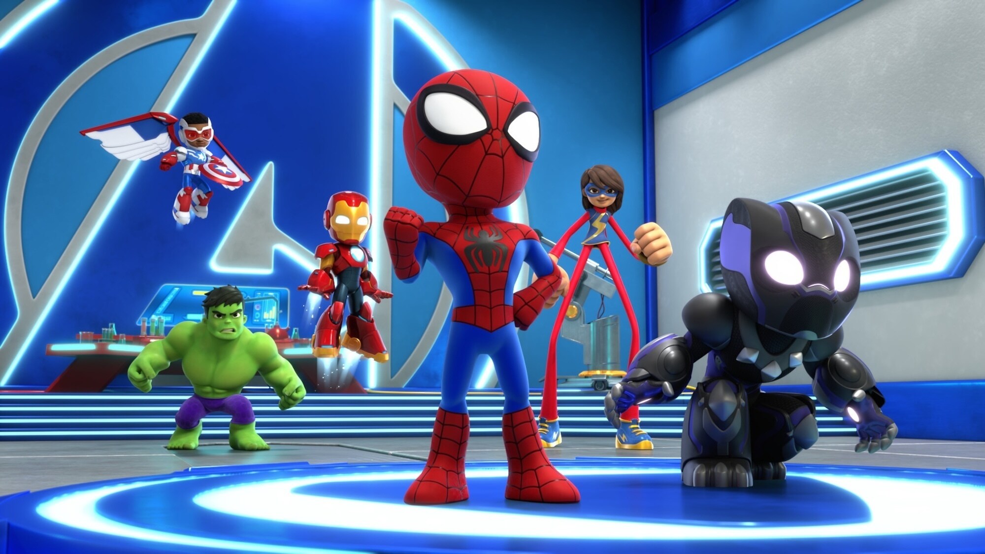 MARVEL’S SPIDEY AND HIS AMAZING FRIENDS - “A Ribbiting Rescue” (Disney) CAPTAIN AMERICA, HULK, IRON MAN, SPIDERMAN, MS. MARVEL, BLACK PANTHER