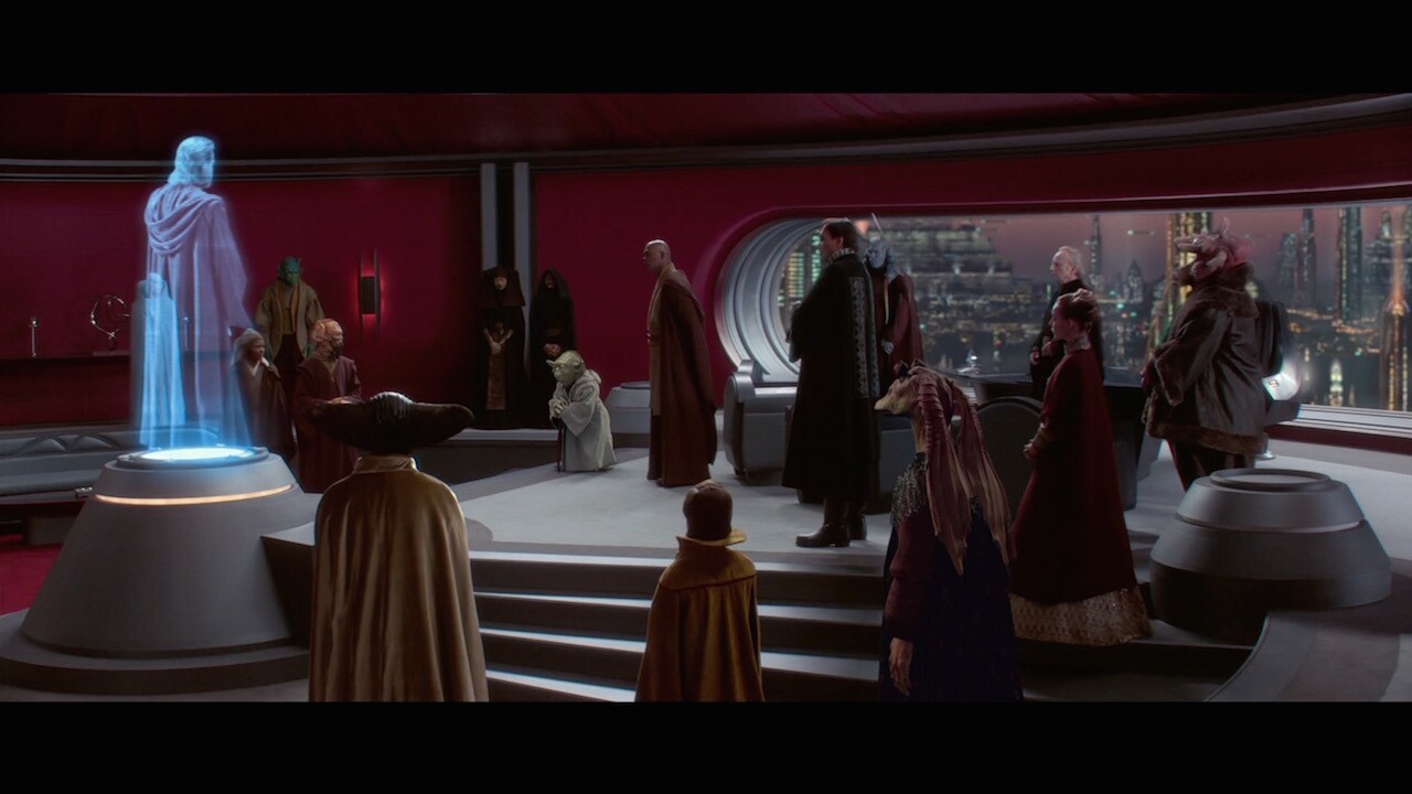 During the Separatist crisis, Amedda was Palpatine’s advisor, helping keep the Senate in line dur...
