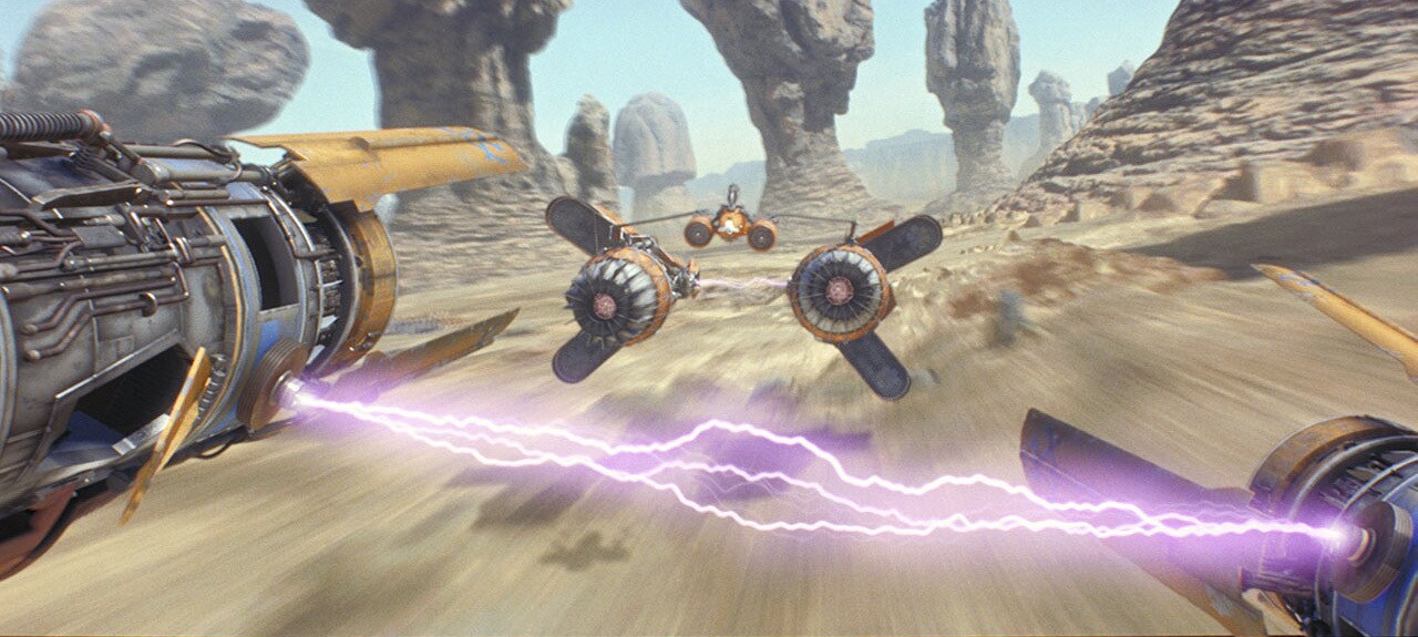 The podrace in The Phantom Menace