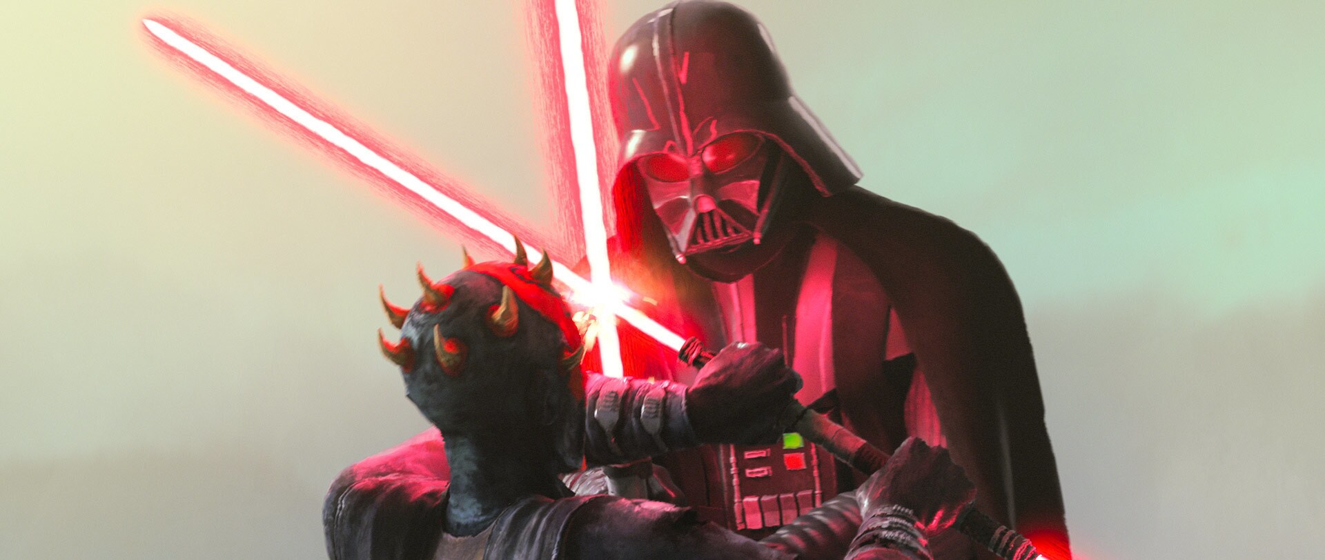 Maul dueling Darth Vader.