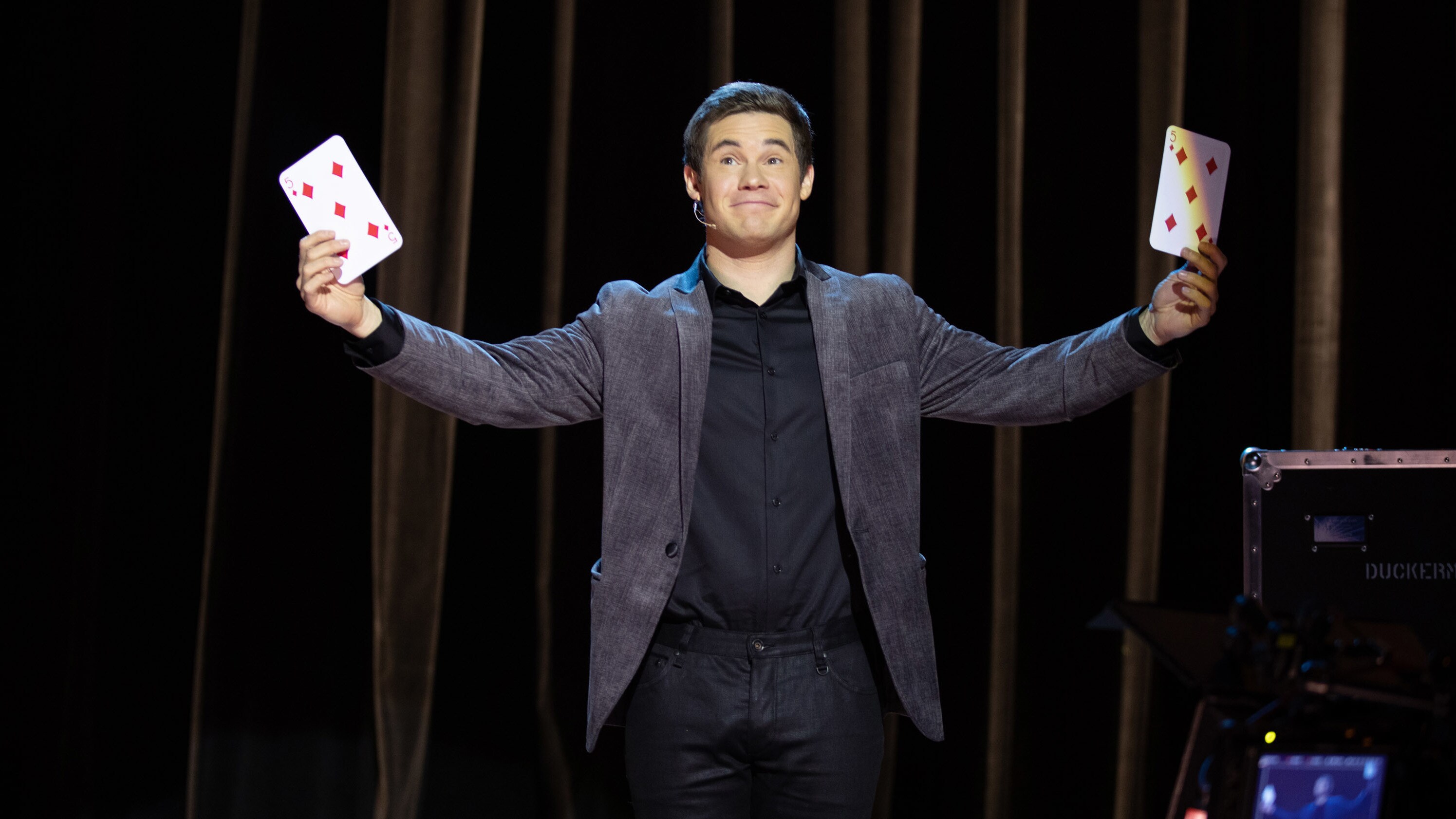 Adam Devine as Andy in Disney’s MAGIC CAMP. Photo by Justina Mintz. © 2020 Disney Enterprises, Inc. All Rights Reserved.