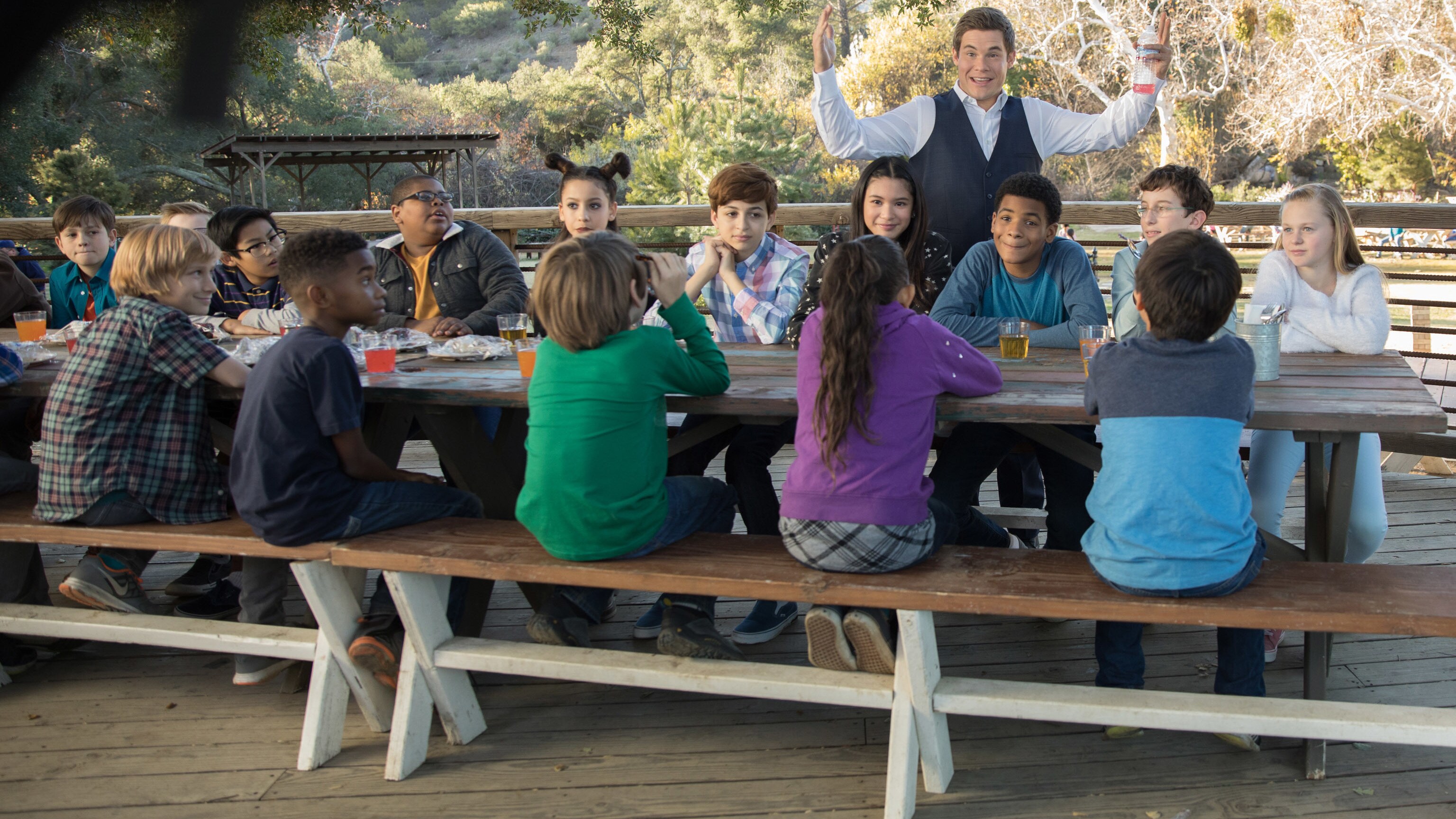 Adam Devine as Andy in Disney’s MAGIC CAMP. Photo by Justina Mintz. © 2020 Disney Enterprises, Inc. All Rights Reserved.