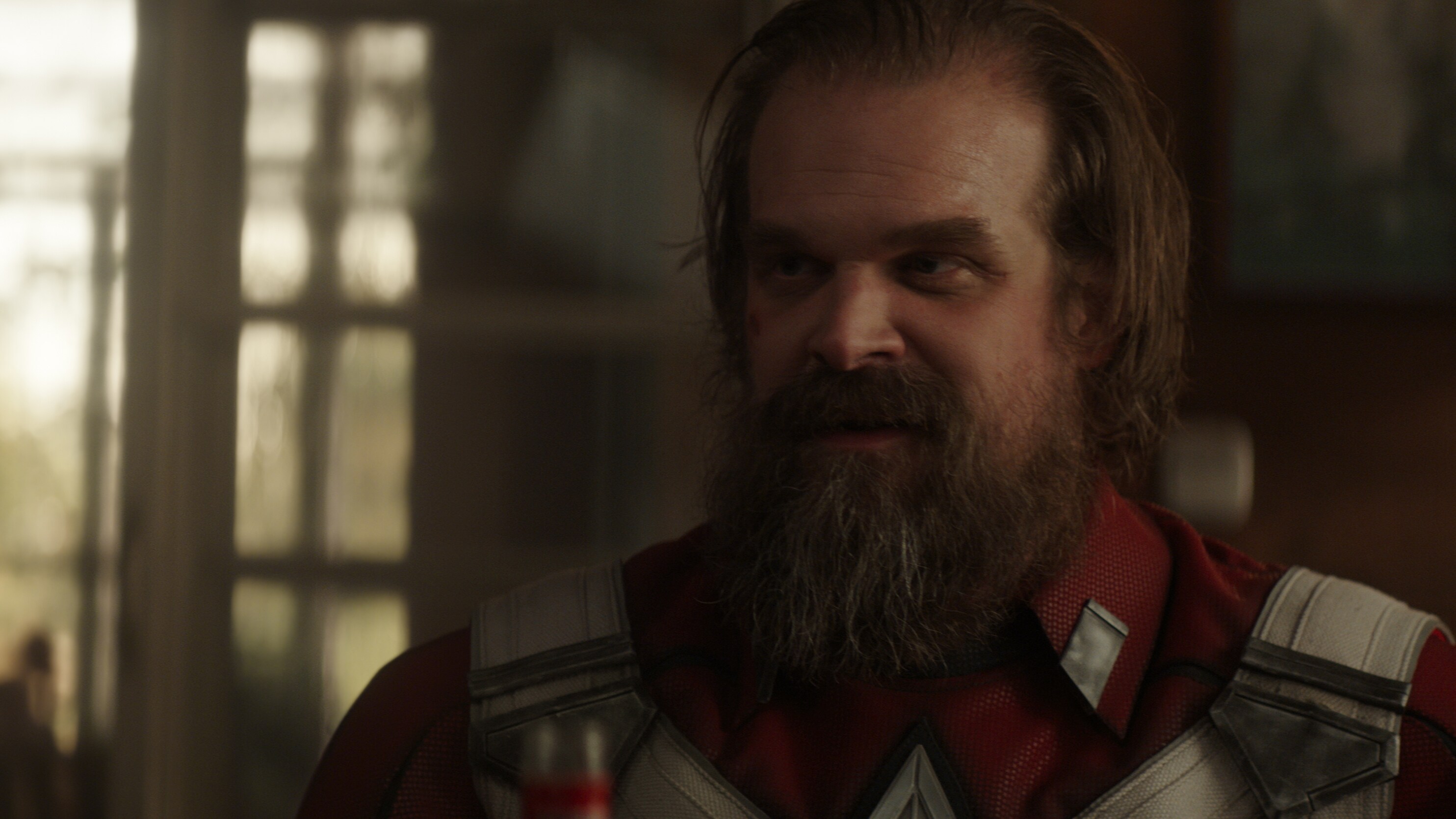 Alexei (David Harbour) in Marvel Studios' BLACK WIDOW, in theaters and on Disney+ with Premier Access. Photo courtesy of Marvel Studios. ©Marvel Studios 2021. All Rights Reserved.