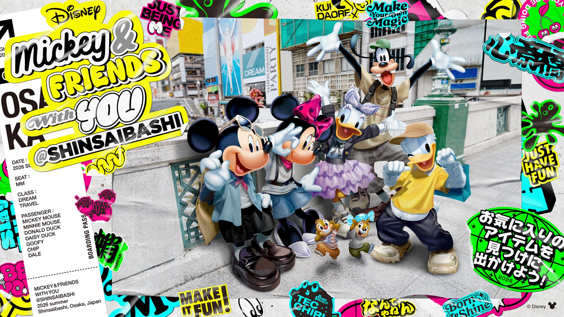 Mickey & FRIENDS with YOU @ SHINSAIBASHI｜ミッキーアンドフレンズ