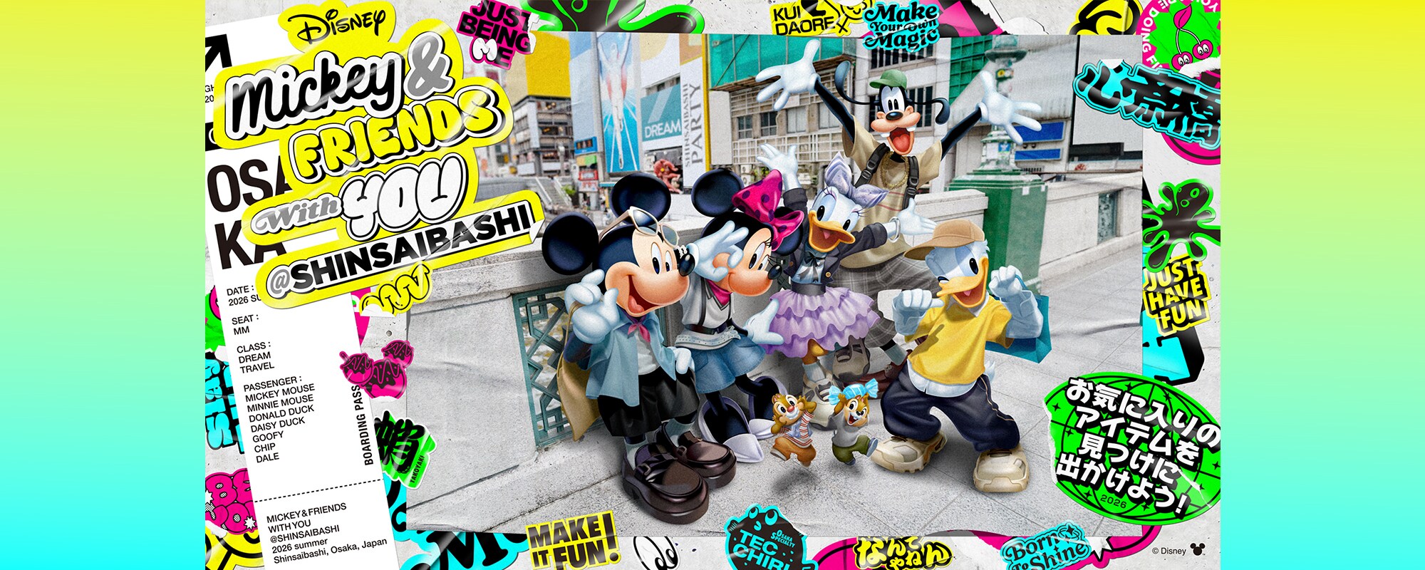 Mickey & FRIENDS with YOU @ SHINSAIBASHI｜ミッキーアンドフレンズ