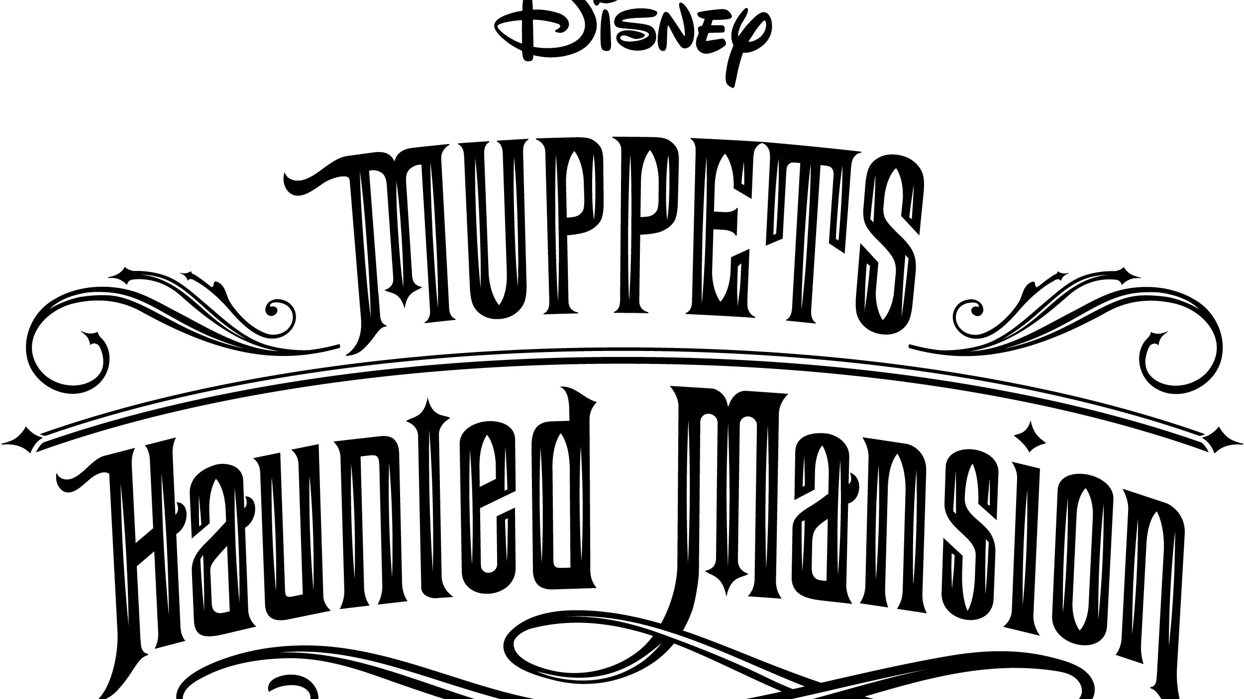 Muppets Haunted Mansion Logo - White