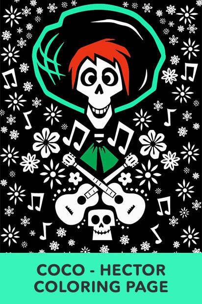 Coco Skull Coloring Pages : Sugar Skull Coloring Drawing For Coco Day ...