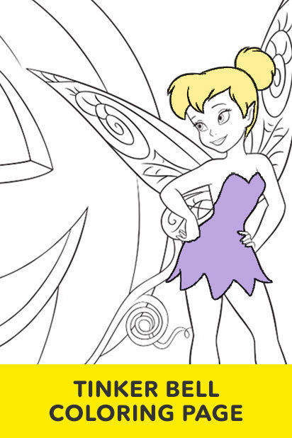 Tinker Bell Halloween Coloring Page
