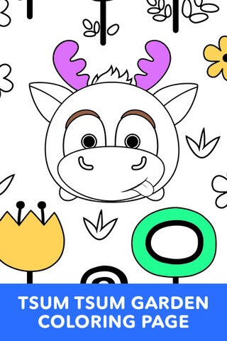 Tsum Tsum Garden Coloring Page Tsum Tsum Garden Coloring Page