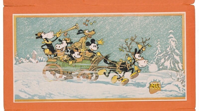 Our Current Obsession This Season: Holiday Artwork in The Disney Christmas Card Book