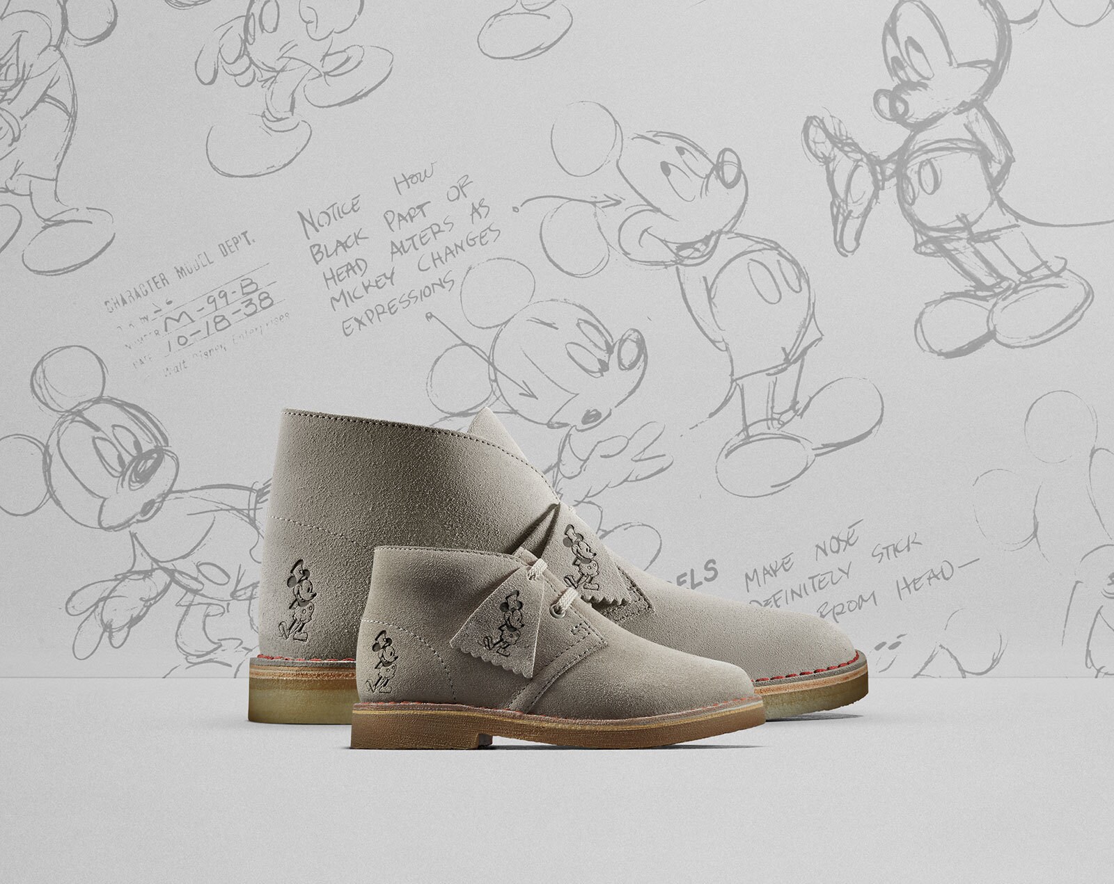 Clarks Originals Celebrates Mickey s 90th With Their Classic Desert Boot Disney News