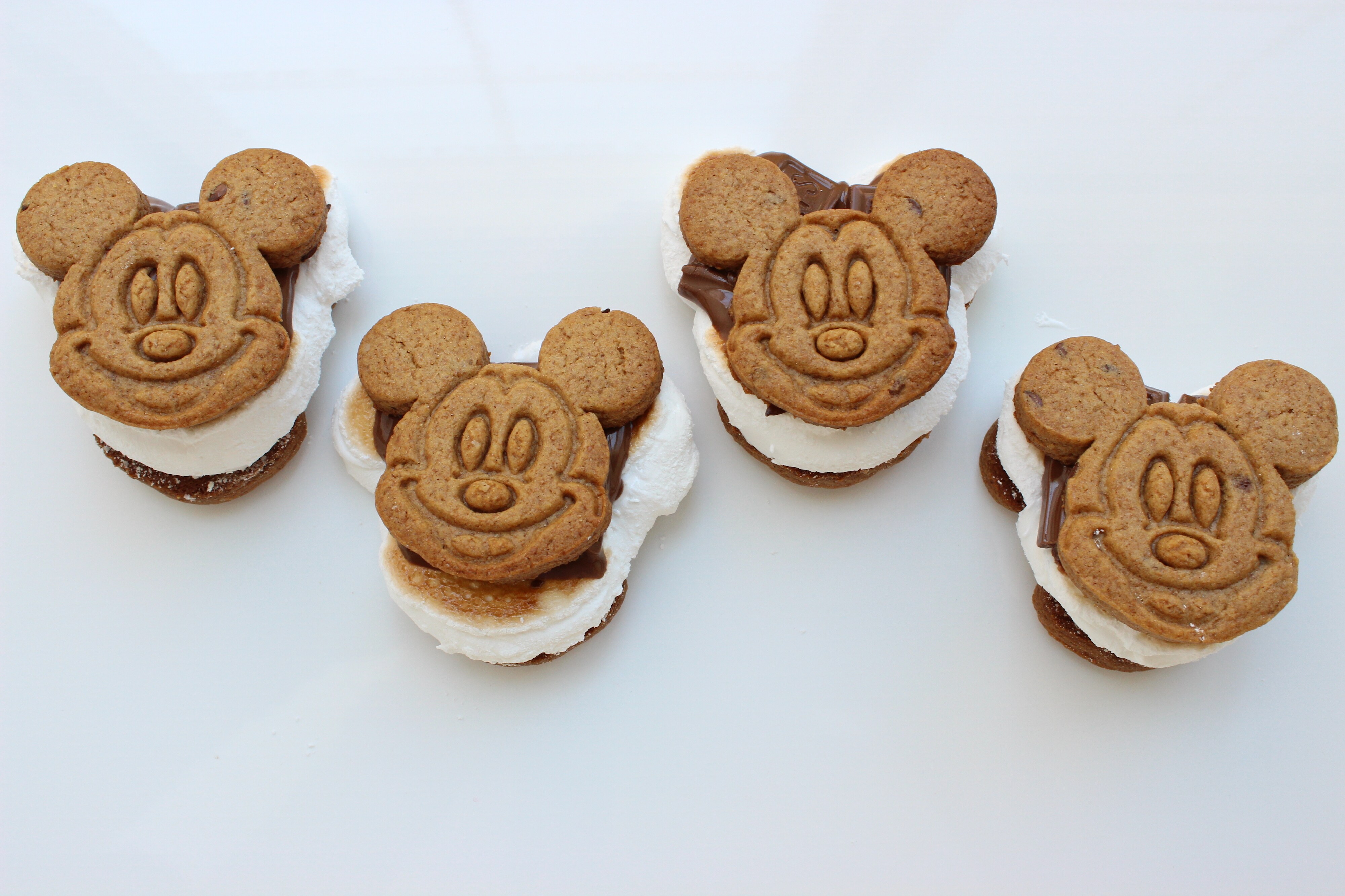 Mickey Mouse shaped s'mores.