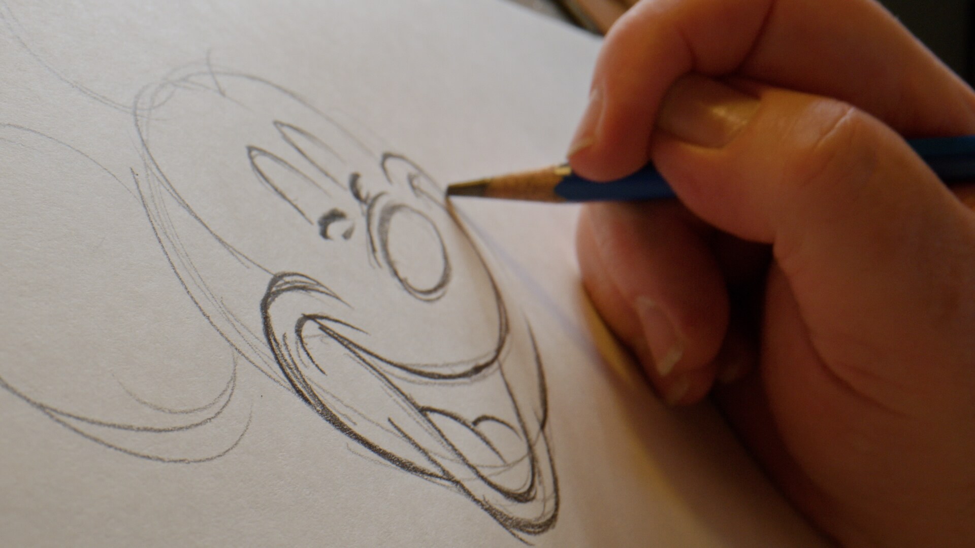 Disney animator, Eric Goldberg, draws an original Mickey. (Credit: Mortimer Productions)