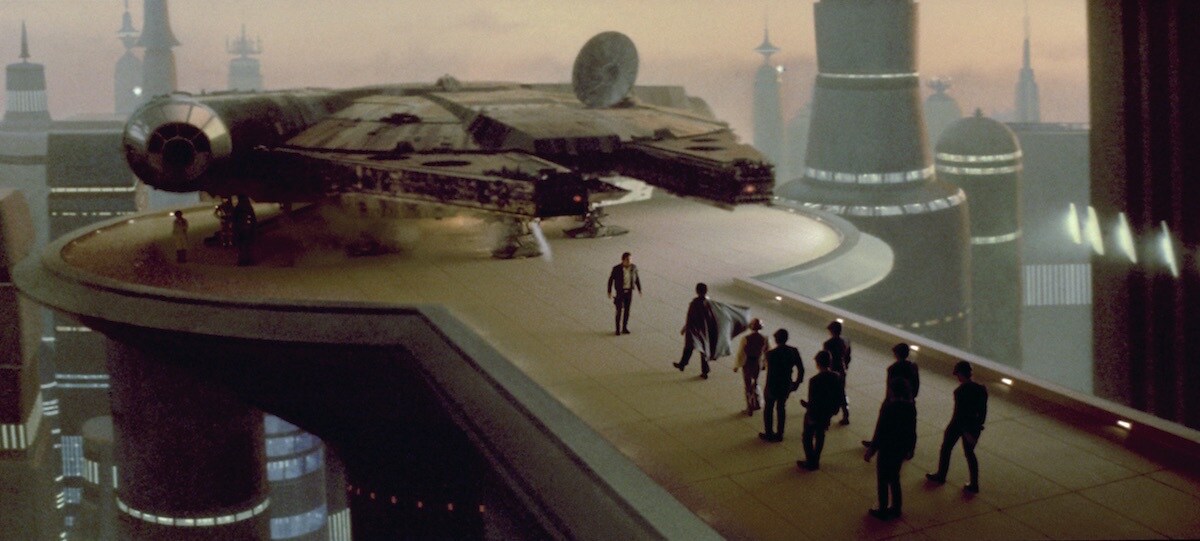 The Millennium Falcon on Bespin