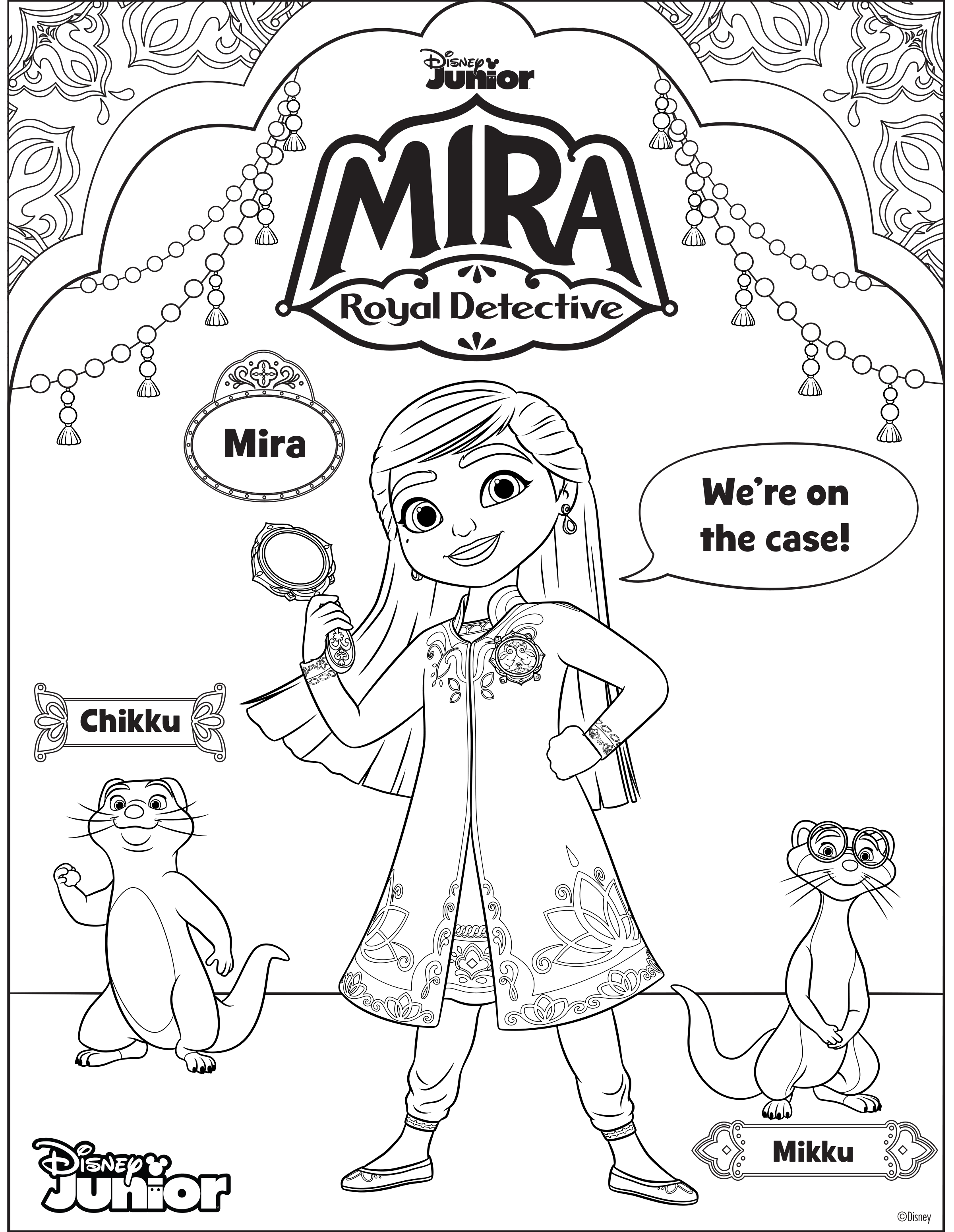 Download Enjoy These Three Mira Royal Detective Coloring Sheets Disney News