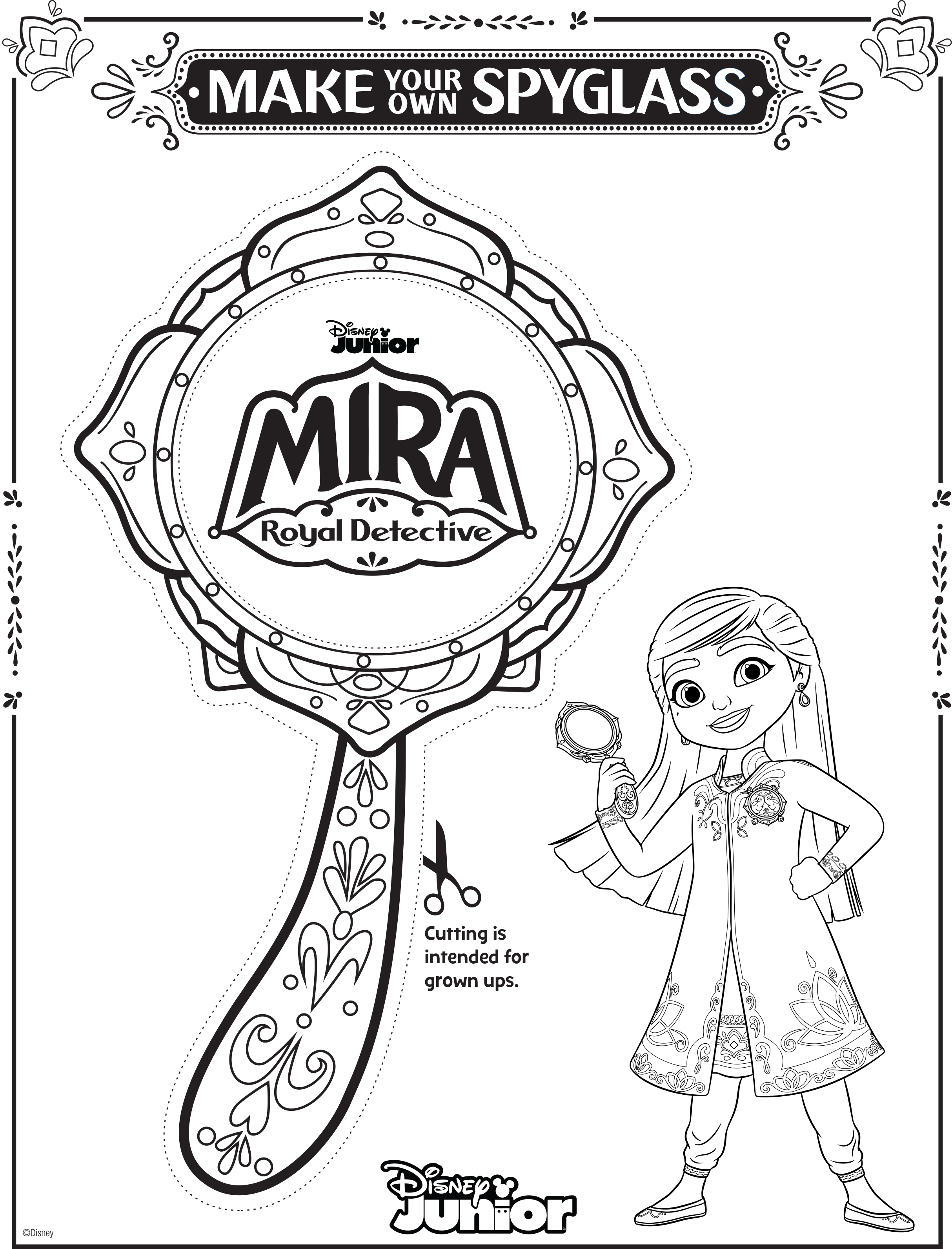 Download Enjoy These Three Mira Royal Detective Coloring Sheets Disney News