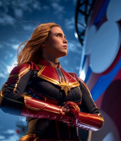 Captain Marvel from the Disney Cruise Line during Marvel Day at Sea 