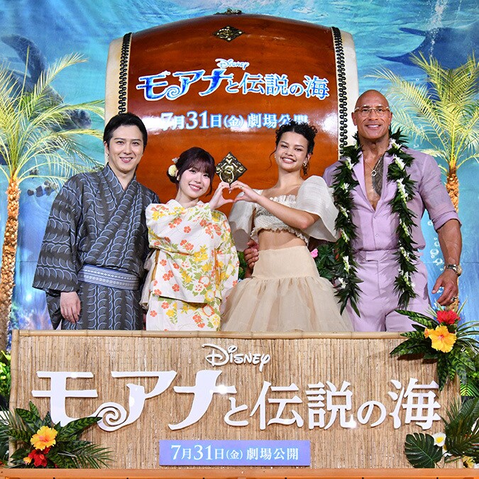 映画『モアナと伝説の海』モアナ役キャサリン・ランガイア＆マウイ役