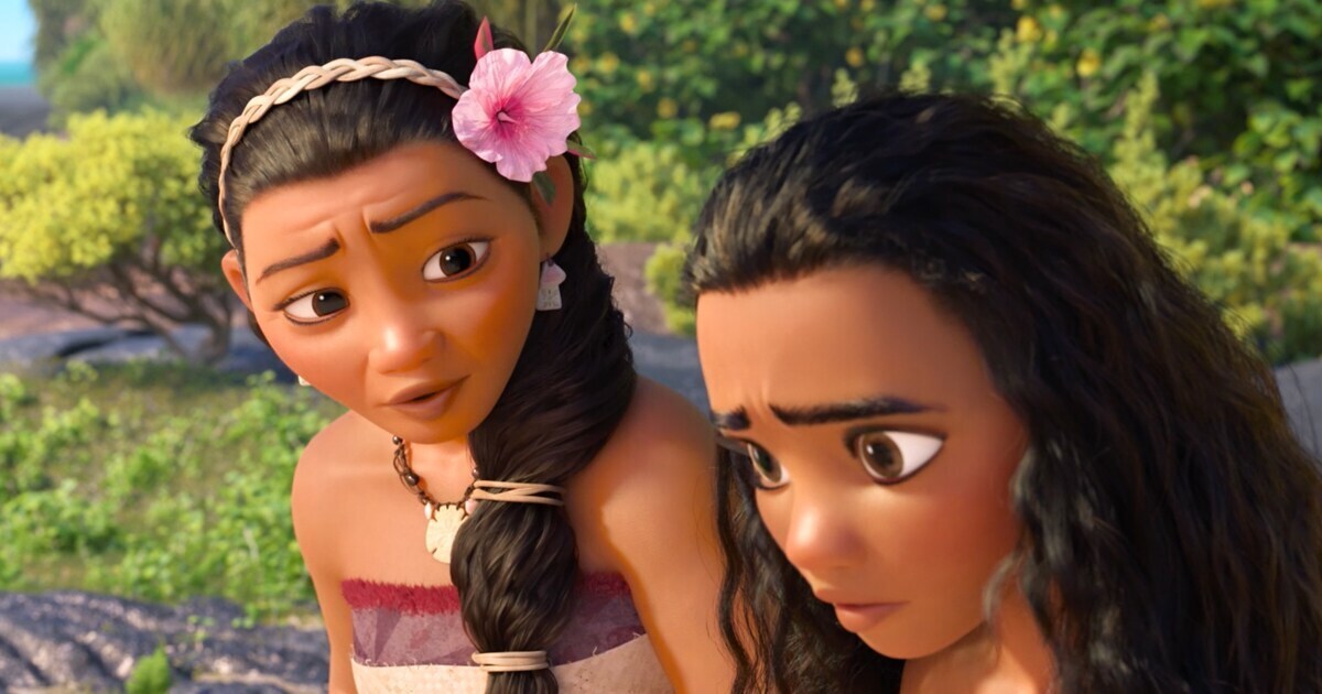 Animated characters Sina and Moana from the film "Moana"