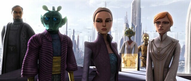 Mon Mothma with other senators