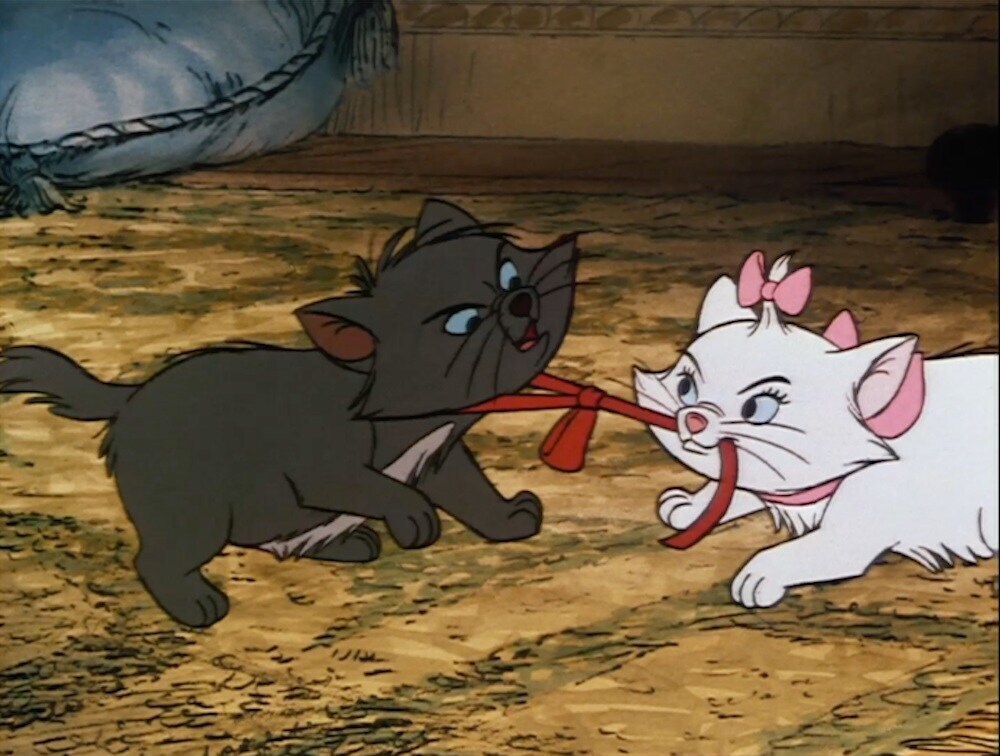 Cats Berlioz and Marie from the animated movie "Aristocats" .