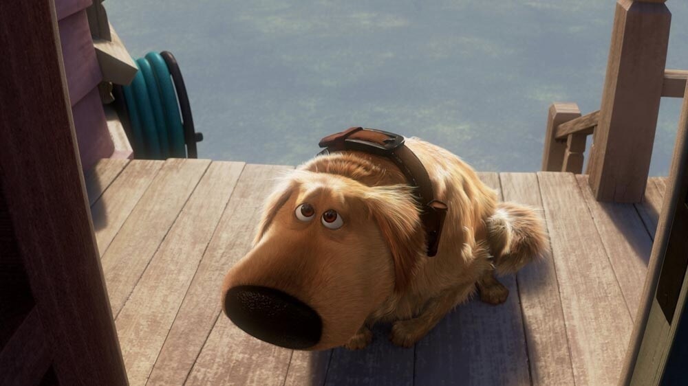 Animated character. Doug (dog) from the film "Up"