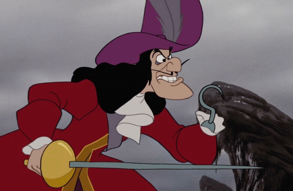 Captain Hook from the animated movie "Peter Pan"