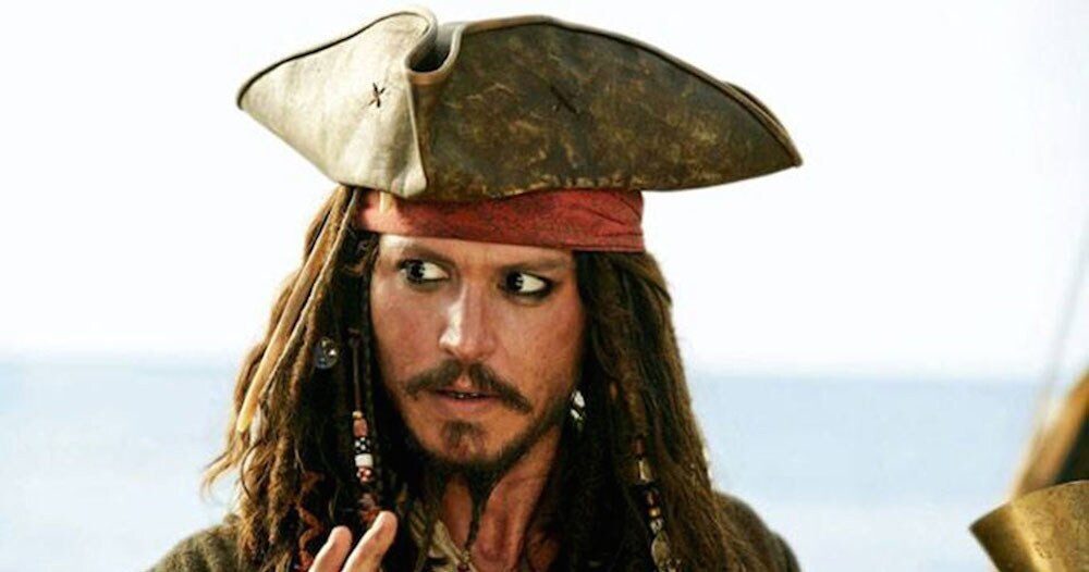 Actor Johnny Depp as Captain Jack Sparrow