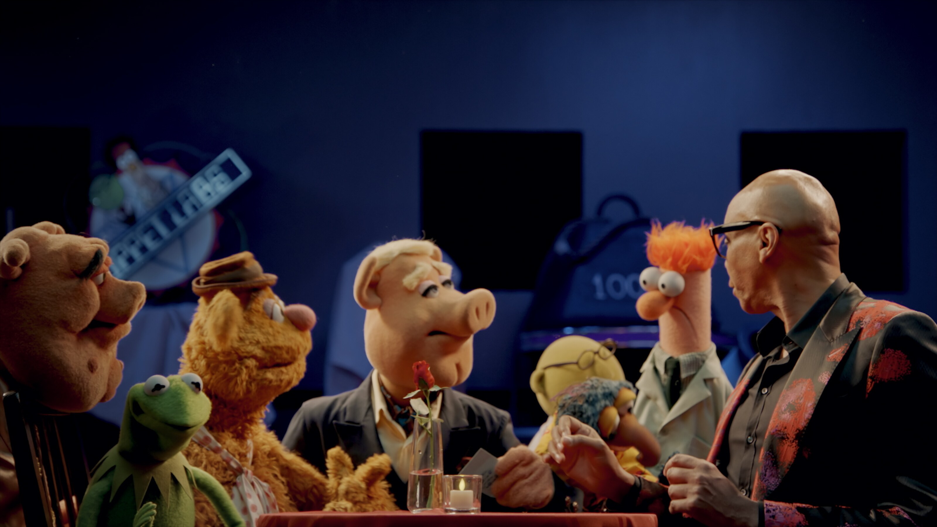 Kermit and RuPaul in “Muppets Now,” streaming only on Disney+