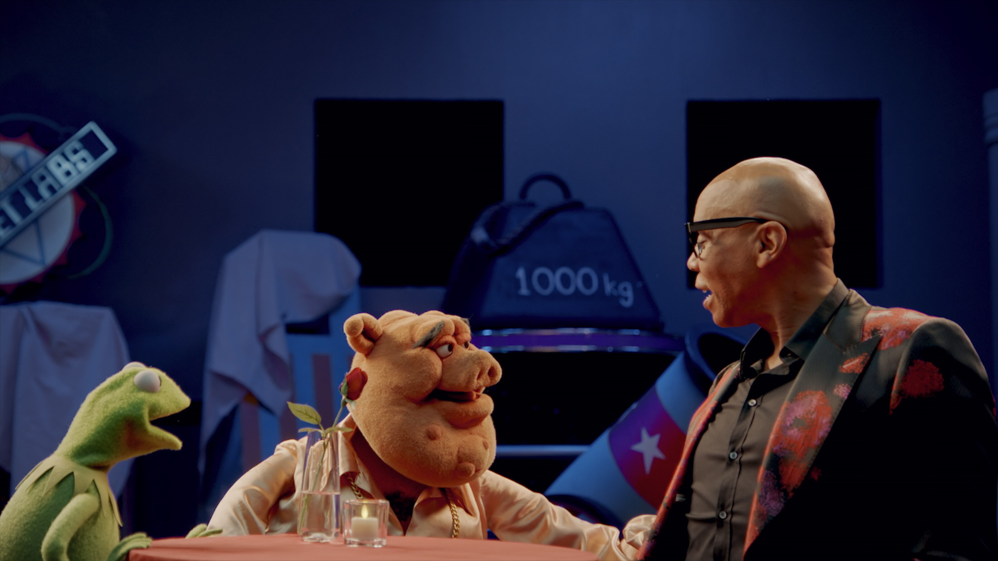 Kermit and RuPaul in “Muppets Now,” streaming only on Disney+