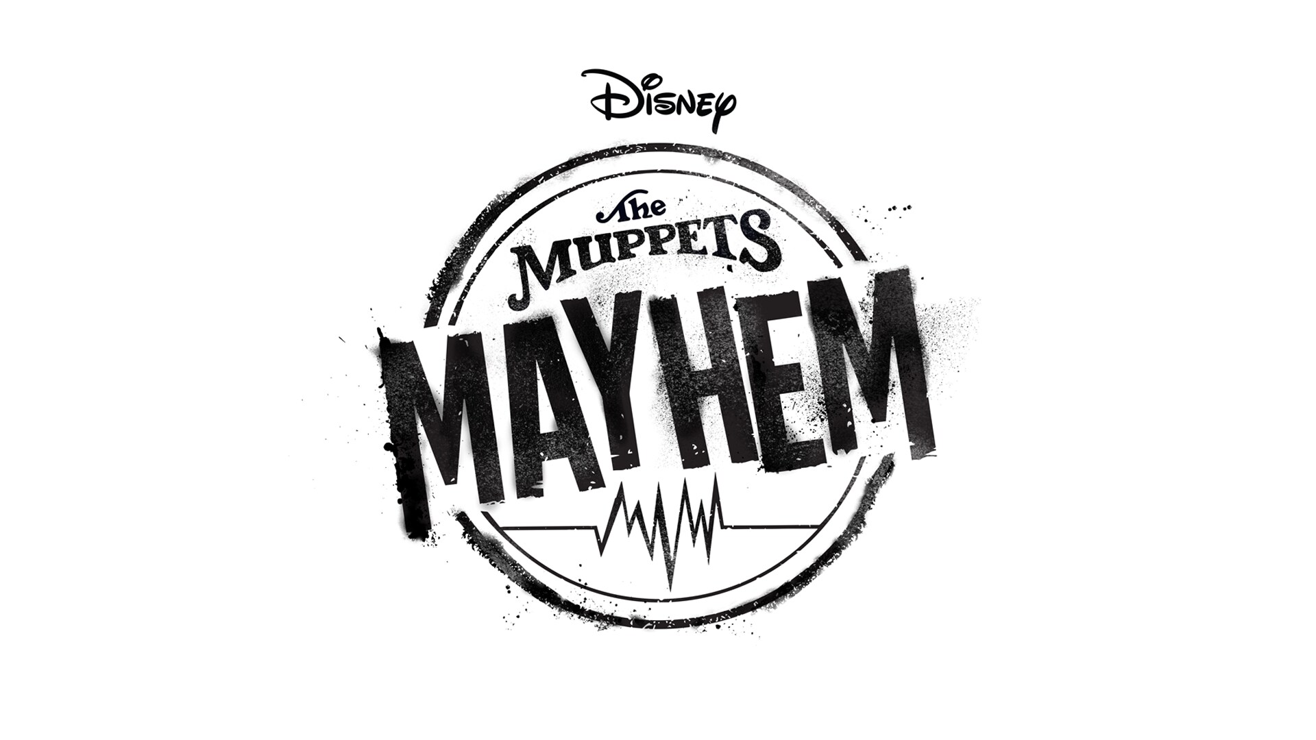 The Muppets Mayhem Logo - White