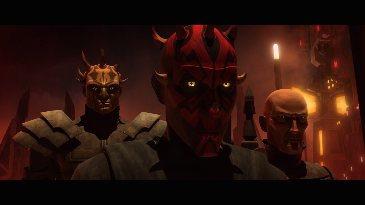 The crime syndicate Black Sun had a fortress on Mustafar. Darth Maul eyed its forces as an excell...