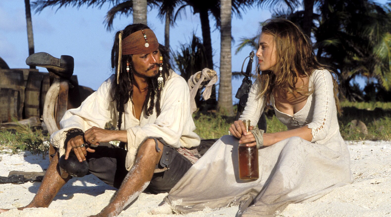 Abandoned on a tiny island, Captain Jack and Elizabeth face an uncertain fate.