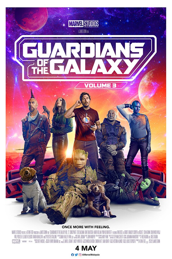 Marvel Studios | A James Gunn Film | Guardians of the Galaxy Vol. 3 | 4 May | movie poster
