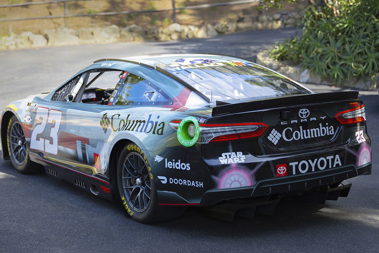 The back of the Columbia and NASCAR Star Wars-Themed Car.