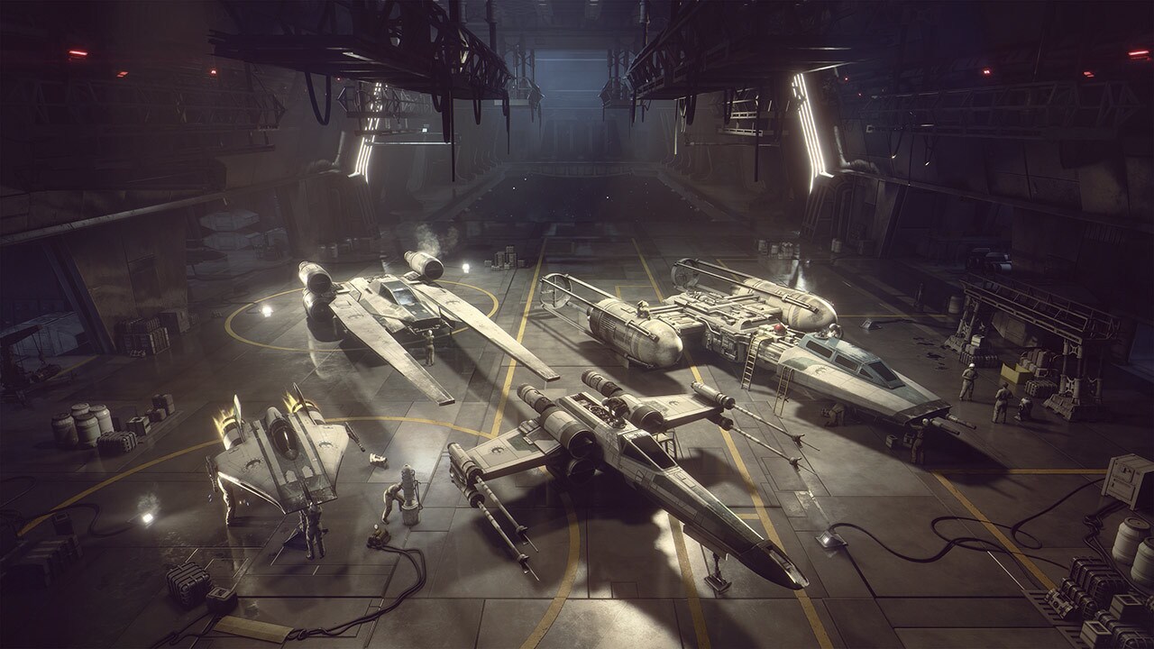 Star Wars: Squadrons New Republic hangar